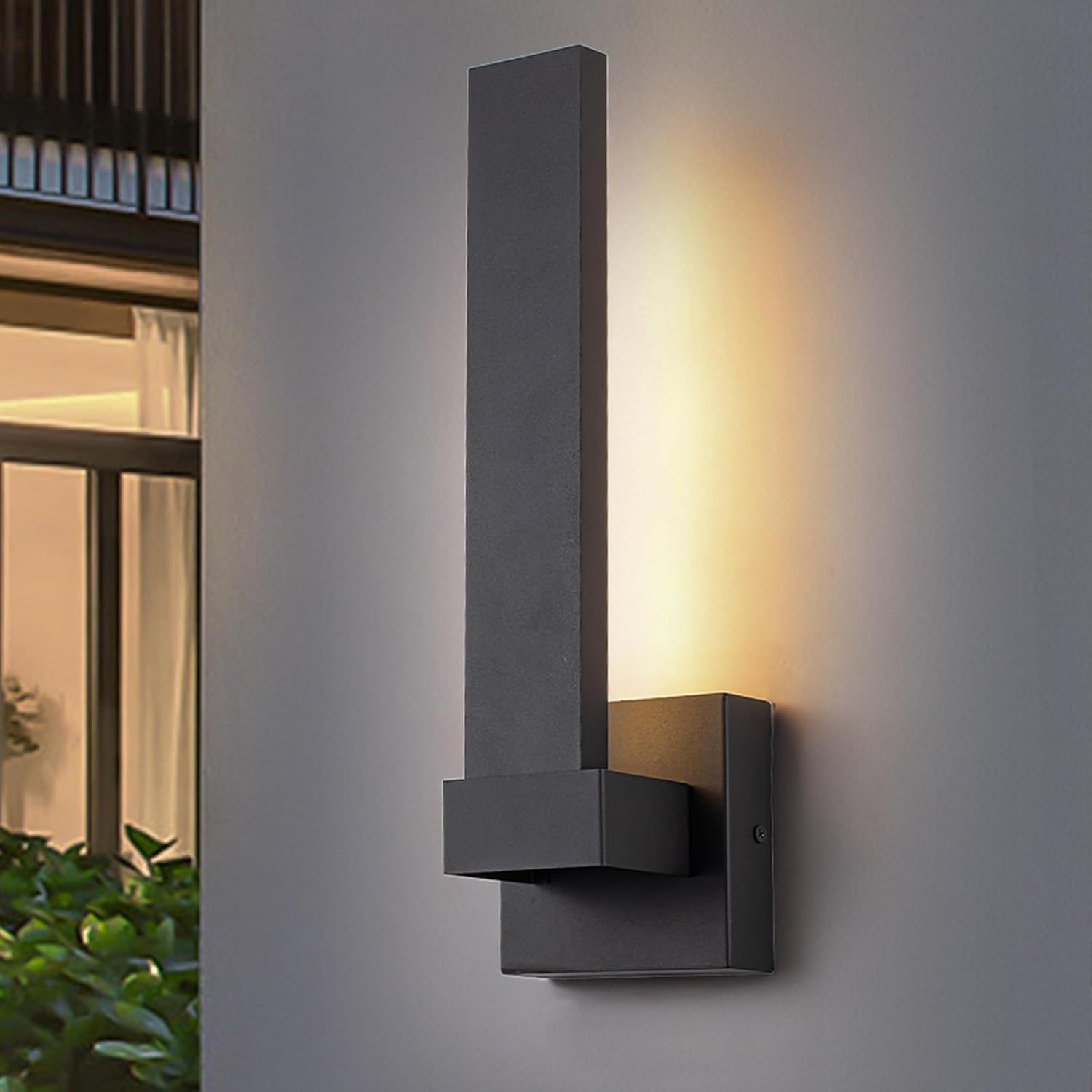 Modern Outdoor Wall Lights 15.5" LED Exterior Lighting Fixtures Patio Wall Lights Fixture Waterproof Outside Wall Sconces for Porch Yard Front Door Garage