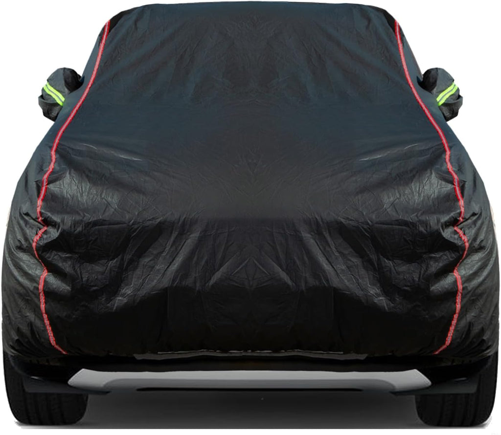 Breathable New Material, Waterproof Car Cover, Locks and Zipper Doors, Sunscreen Waterproof UV Prevention Snowproof Wind and Windproof,Suitable for Indoor Outdoor,for SUV (214"-236") B15
