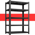 84" H x 47.24" W 5 Tier Metal Garage Shelves, 3000 LBS Adjustable Storage Shelving Unit for Warehouse, Basement, Kitchen, Store Display, Flower Stand, Office, Classroom, 24" D, Black