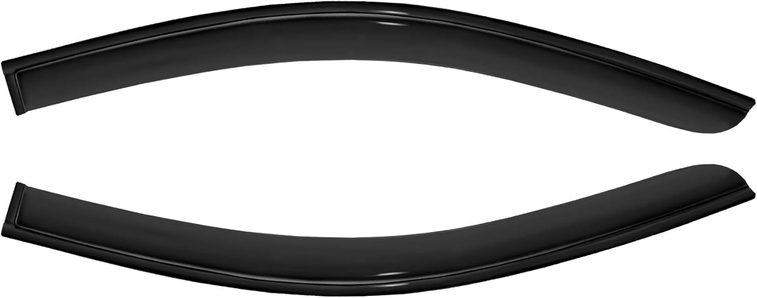 2pc 3D Sun Rain Guard Window Visor Wind Deflector Compatible with Chevy Colorado GMC Canyon Extended Cab Smoke