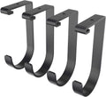 FLEXIMOUNTS 4 Pack Add On Storage Flat Hook Accessory for Garage Ceiling Rack and Wall Shelving, Max Weight Capacity up to 50lbs, Black