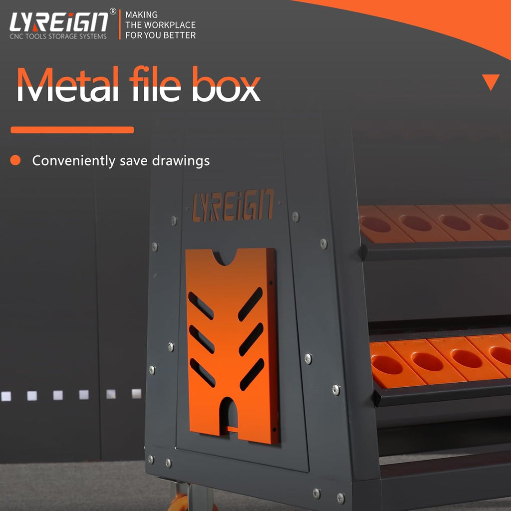 BT50 CNC Tool Holder Storage Cart, Industry Cutting Tool Keeper, Wheels Rolling Cart for CNC Machinists and Workers