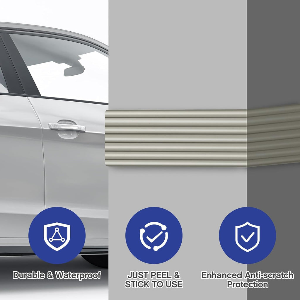 Garage Wall Protector 3.15in x 10ft Self-Adhesive Rubber Bumper Protectors Strip for Car SUV Doors Waterproof Anti-Scratch Wall Bumper Guard for Garage Car(Gray)