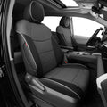 EKR Sienna Seat Covers for 2011-2020 Toyota Sienna L,LE,XLE,Limited,7 Seats,2nd Row Captain Seats W/NO Legrest,Waterproof Car Seat Cover Full Set,Car Seat Protectors- Three Row,Leather(Black/Gray)
