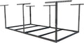FLEXIMOUNTS 4x8 Overhead Garage Storage Rack without Decking, Storage Organization System, Heavy Duty Metal Garage Ceiling Racks, 600lbs Weight Capacity, Black