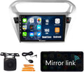 Kunfine Car Android Navigation Stereo GPS Radio Reverse Camera Display 9" IPS Touchscreen Headunit Tablet Pad Media Player for Peugeot 301 2013-2022, if Applicable Quad Core 1G+16G Silver