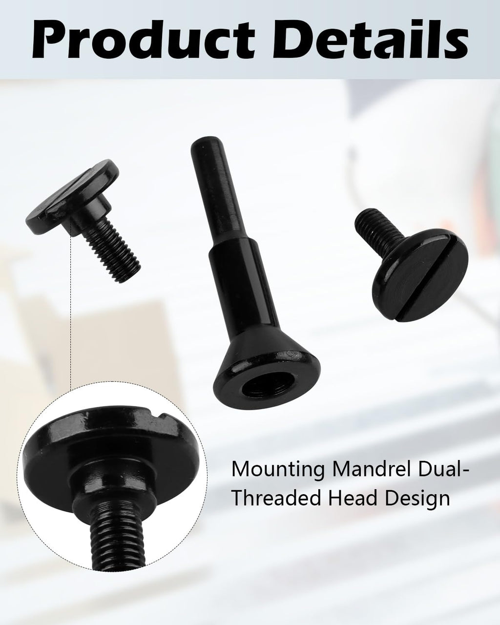 Die Grinder Accessories 3/8" & 1/4" Arbor Hole, 8 Pack Mounting Mandrel for Die Grinder Cut Off Wheel Drill Bits Tool