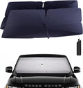 Windshield Sun Shade Umbrella Compatible with 2014-2022 Land Rover Range Rover Sport Accessories: Custom Fit 240T Silver, Double Thickened, Foldable Window Sunshade, Ultimate 99% UV Blocking for S, SE