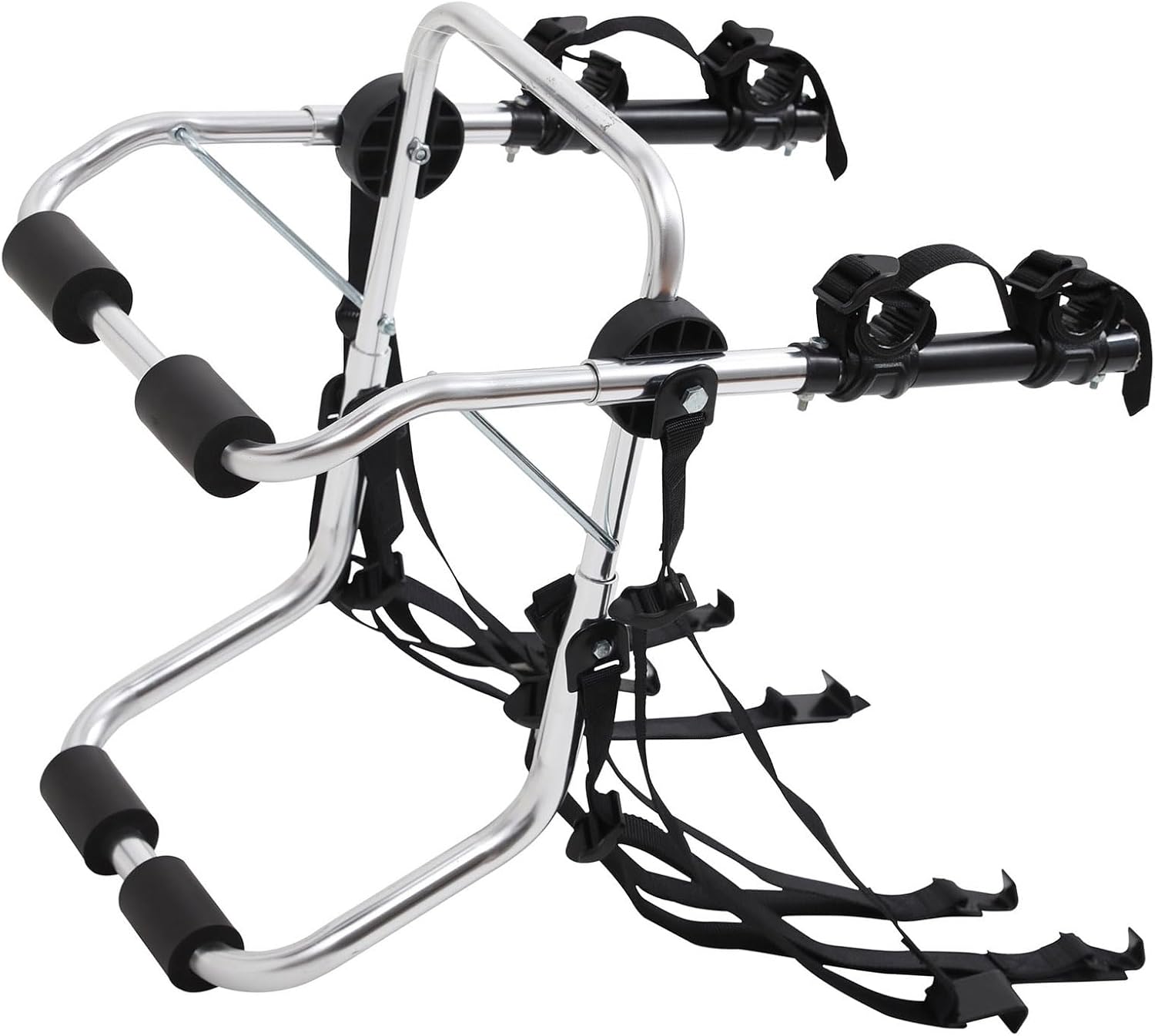 Rockland Aluminum 2-Bike Rack, 70 lbs Capacity, Lightweight Trunk Mount Bike Rack with Hooks and Loops, Fits 2" Receiver for Cars SUVs Minivans