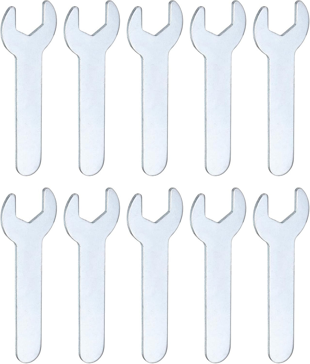 HARFINGTON 10pcs Small Wrench Open End Wrench 12x70x1.5mm Metric U-Shaped Single Open Ended Spanner Super Thin Small Flat Head Galvanizing Wrench for Automotive Repair Furniture Assembly