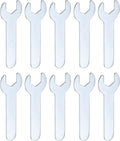 HARFINGTON 10pcs Small Wrench Open End Wrench 12x70x1.5mm Metric U-Shaped Single Open Ended Spanner Super Thin Small Flat Head Galvanizing Wrench for Automotive Repair Furniture Assembly