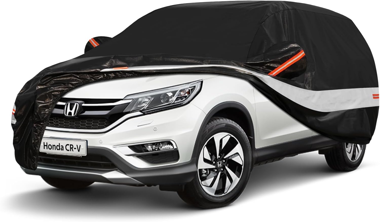 10 Layers SUV Car Cover Custom Fit for Honda CRV CR-V (2006-2024) Waterproof All Weather for Automobiles, Outdoor Full Cover Sun UV Rain Protection with Cotton.Black