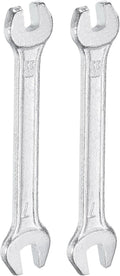 HARFINGTON 2pcs Double Open End Wrench 5.5mm x 7mm Metric 15 Degree Offset Angle Small Flat Head Wrench Galvanizing Open Ended Spanner for Automotive Repair Furniture Assembly
