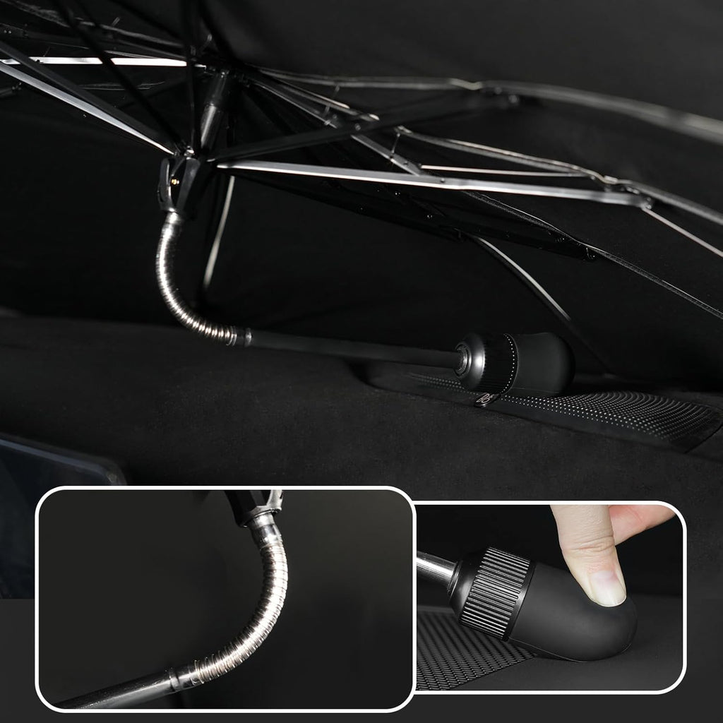 Custom Fit Windshield Sun Shade Umbrella for Ford Escape 2020‑2025 Foldable Front Window Shade, Reflective UV Blocker, Reduces Cabin Temp 20‑30℃, Easy Open Car Sunshield with Storage Bag