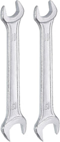 HARFINGTON 2pcs Double Open End Wrench 11mm x 13mm Metric 15 Degree Offset Angle Small Flat Head Wrench Galvanizing Open Ended Spanner for Automotive Repair Furniture Assembly