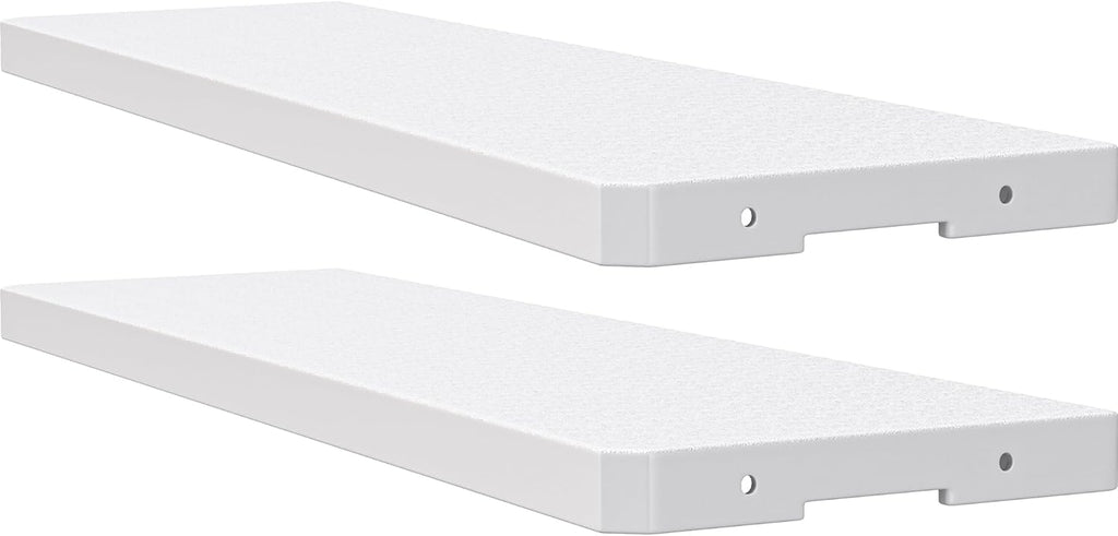 YITAHOME Resin Storage Shed Shelves for 35 Cuft Horizontal Storage Sheds, 47 in x 12.6 in Waterproof Rack with 8 Screws for 4x2.5 Ft Horizontal Garden Storage Accessories, Easy Assembly, 2PCS, Gray