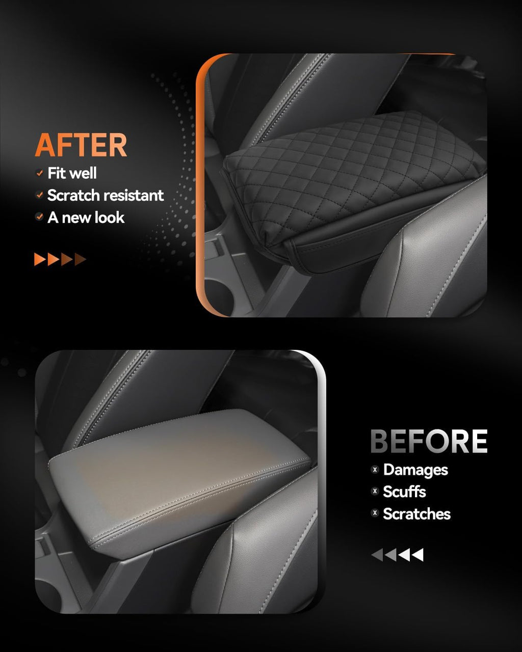 CDEFG for Subaru Crosstrek 2024-2025 Center Console Cover Armrest Box Cover for Crosstrek (Premium, Sport, Limited, Wilderness) 2024 2025 Accessories Console Arm Rest Protector Thickened