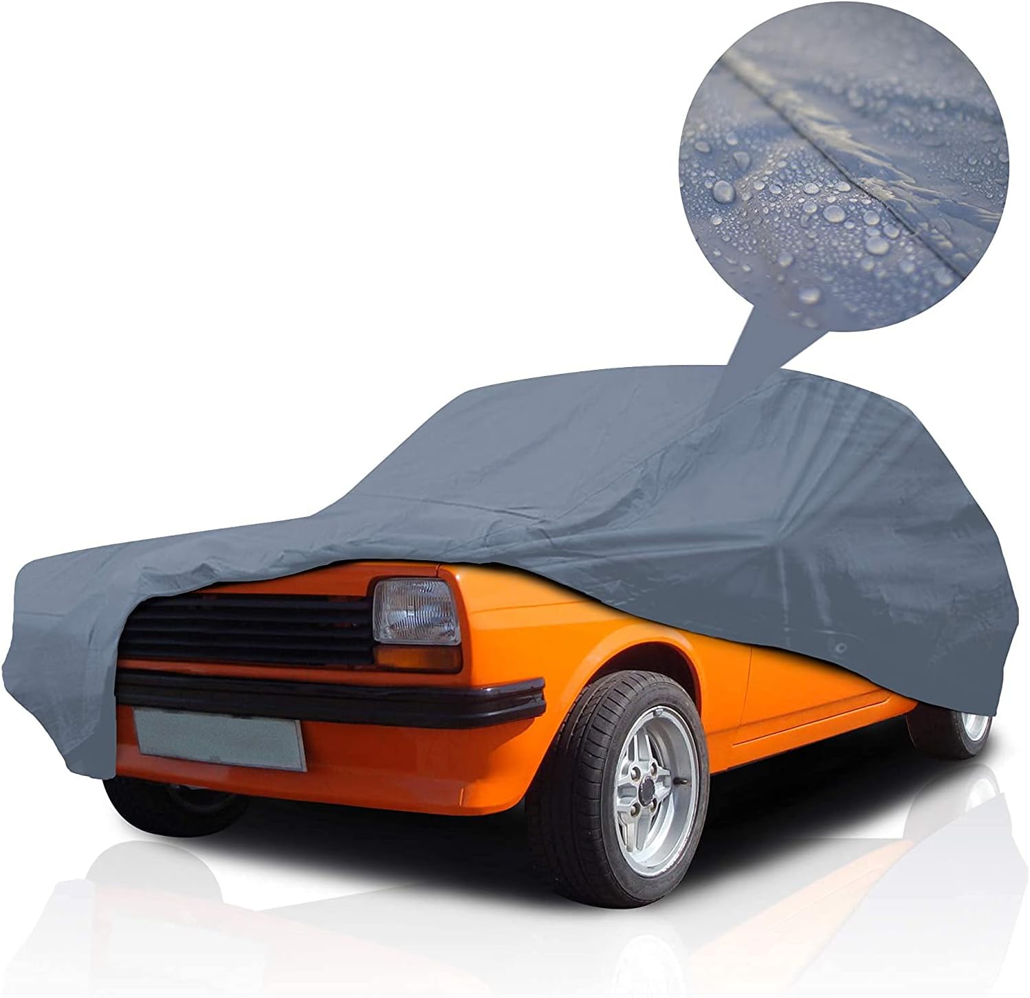 Supreme Full Car Cover – for Pontiac Acadian 1976-1987 Hatchback 3, 5-Door Semi Custom Fit Waterproof Full Coverage All Weather Windproof Dust Proof Indoor Outdoor Automobile