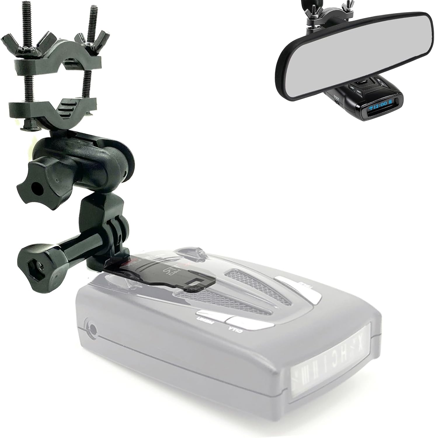 Radar Detector Rearview Mirror Stem Mount for for All Whistler Radar Detector (CR DE SL SRT XT XTR LRD Z & More)