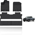 Wayhigh-All Weather Floor Mats Fit for Honda Ridgeline 2017-2024 2025, Custom Fit TPE Heavy Duty Car Mats Ridgeline Accessories - Black