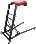 HECASA Top Automotive Creeper Easily Access Repair Engines, 50"-67" Adjustable and Foldable with 4 Swivel Caster Wheels 400LBS Weight Capacity Black Powder Coated Steel