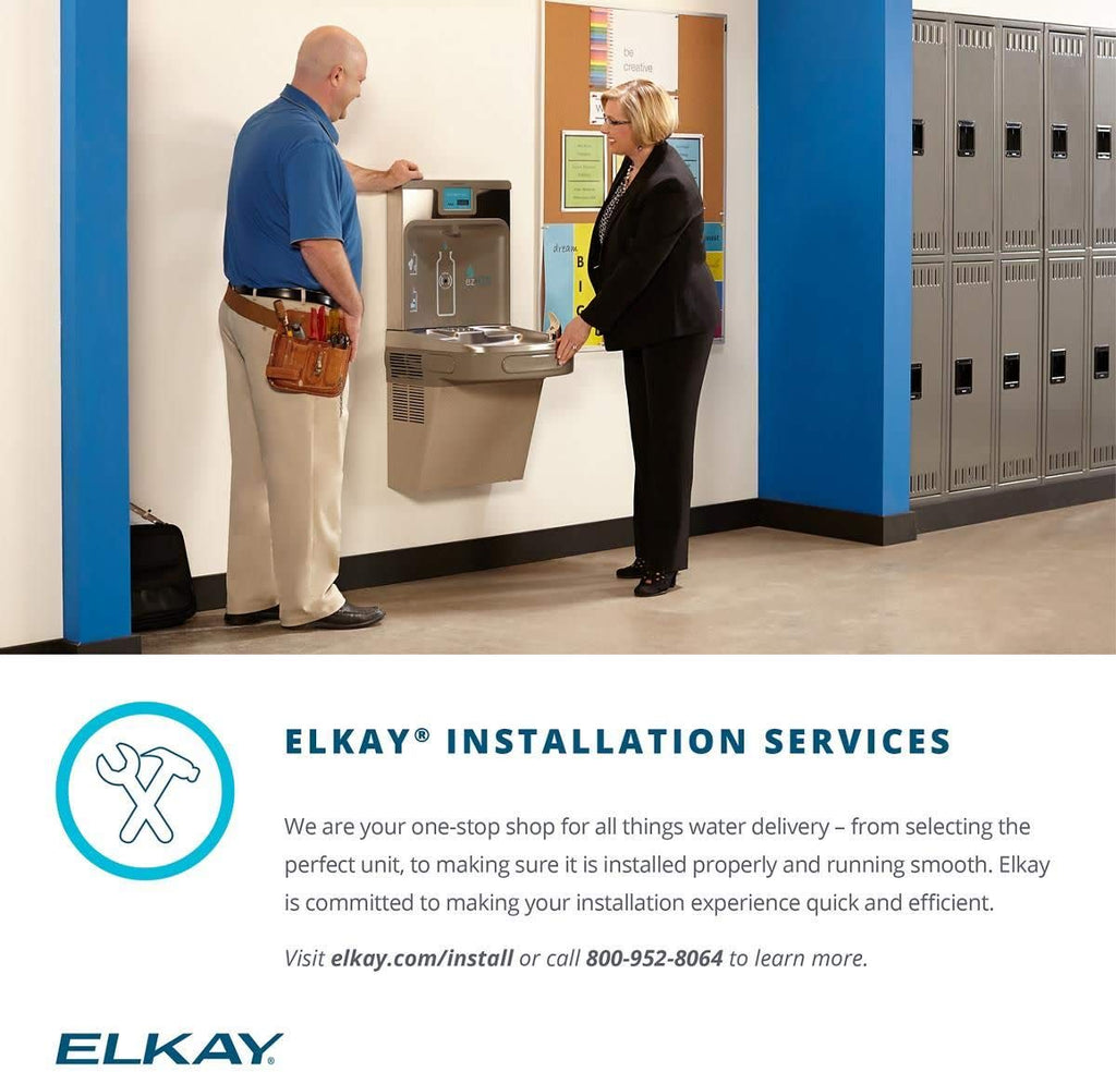Elkay EZS8L Wall Mount ADA Cooler Non-filtered Refrigerated Light Gray Granite