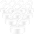 Neosmuk Magnetic Hooks, Cruise Ship Essentials, 40lb+ Heavy Duty Magnetic Hooks for Cruise Cabins, Refrigerator, Grill, Hanging, and Travel | Extra Strong Must-Haves Magnet Hook,White,Pack of 10