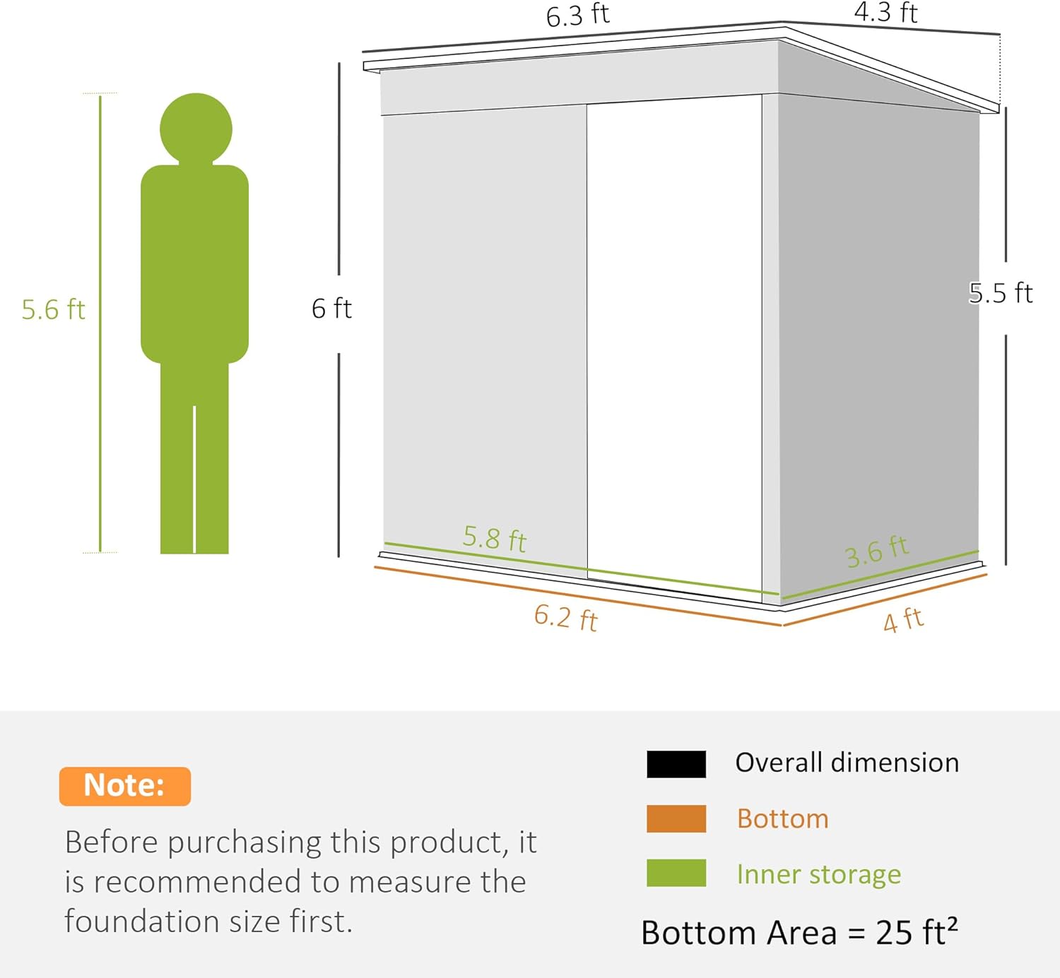 Outsunny 6' x 4' Outdoor Storage Shed, Easy to Assemble, Metal Garden Tool Shed with Lockable Door and Gloves for Backyard Garden Patio Lawn, Light Gray