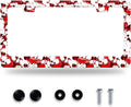 Scarry Blood Splattered License Plate Frame Halloween License Plate Stainless Steel Funny License Plate Holder Men Women Car Accessories Decoration With Screws Fits Standard Vehicles Size 12.3" x 6.3"
