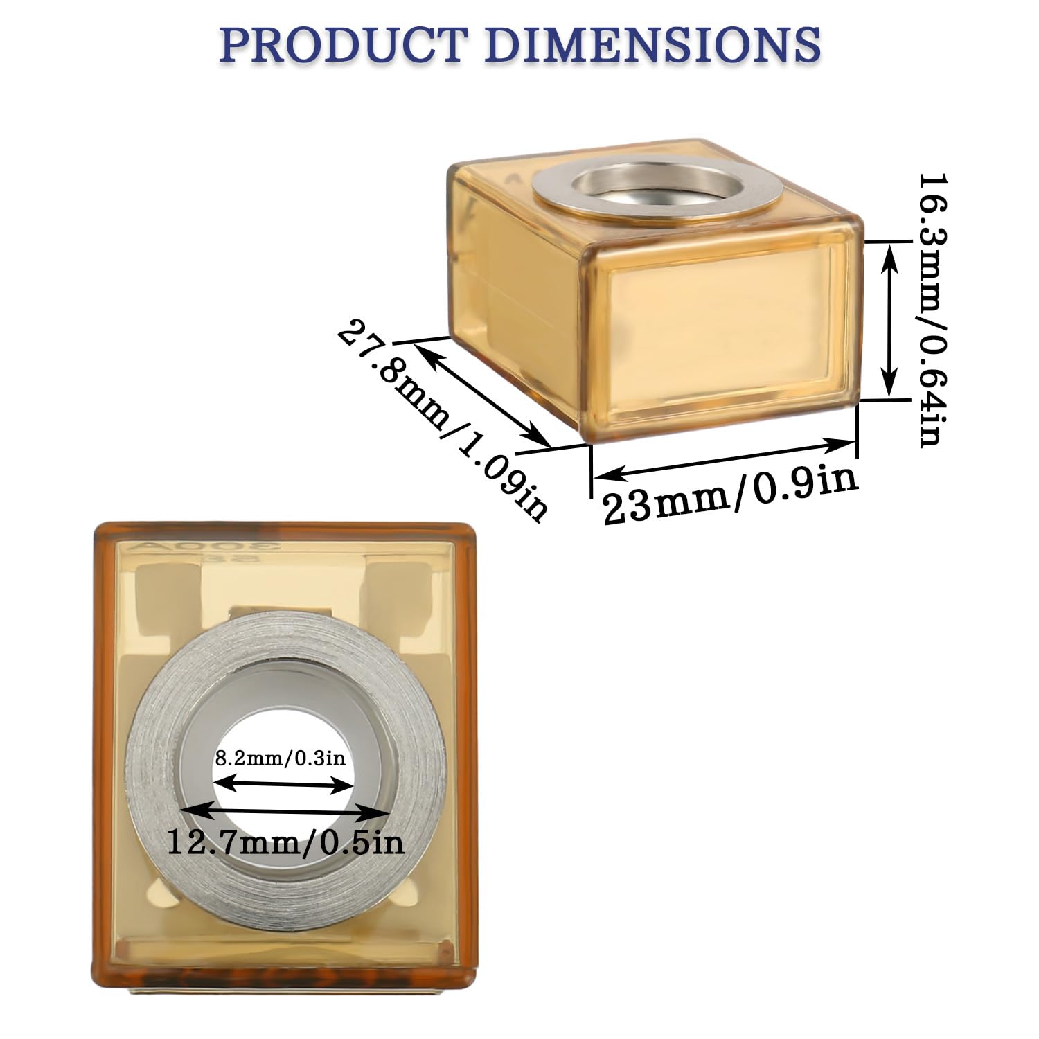 MRBF Terminal Fuse Block 300 AMP Marine Rated Battery Fuse 58V DC Max IP66 Waterproof Fuse Holder 300A