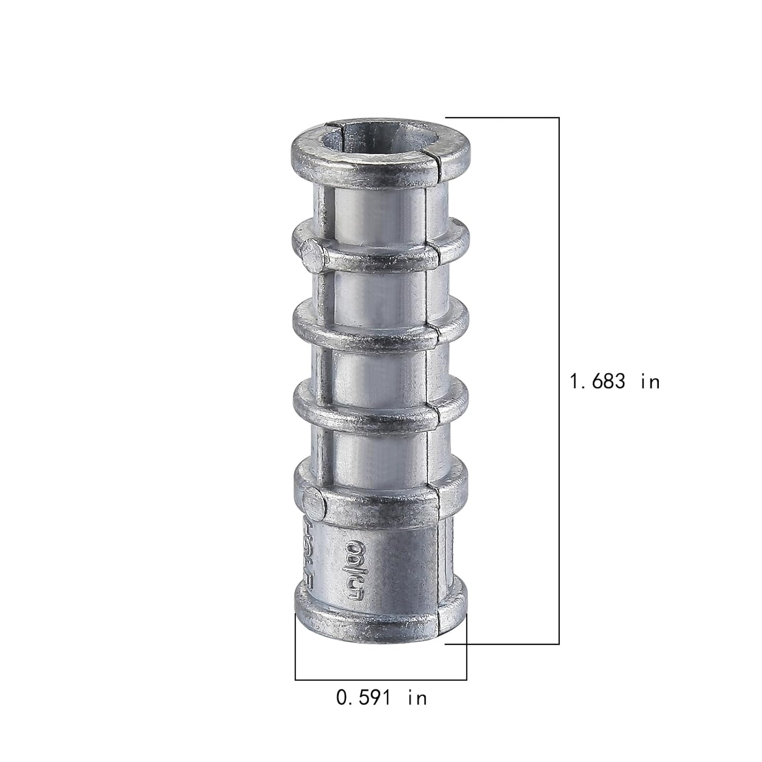 Wensilon(50pcs) 3/8 * 1-3/4 Lag Shield Anchor Long Zinc Alloy Bolts Concrete Anchors, Zinc Alloy Masonry Anchors Hole