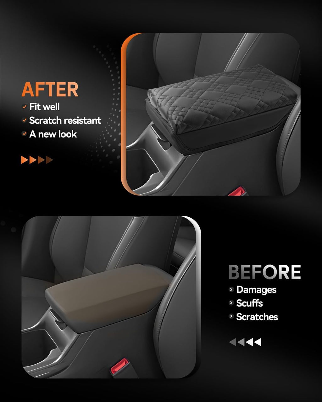 CDEFG for 2025 Kia K4 Center Console Cover Armrest Box Cover for K4 (LX, LXS, EX, GT-Line, GT-Line Turbo) 2025+ Accessories Console Arm Rest Protector Thickened