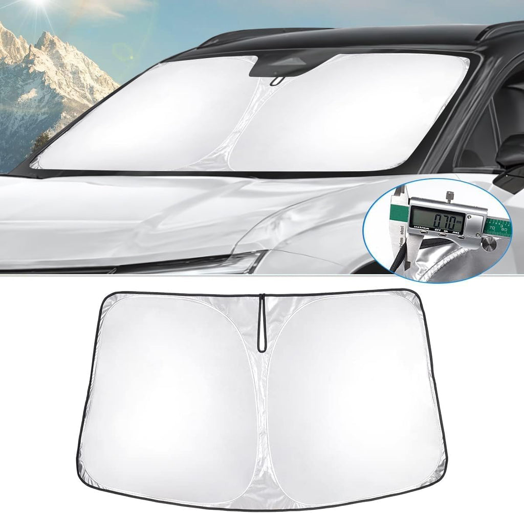T TGBROS Windshield Sun Shade for Chevrolet Blazer EV 2024 2025 Accessories Foldable Sun Shield Front Window Sunshade Cover Sun Visor Cover Block Heat and Sun Protection
