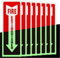 Madrigal Fire Extinguisher Glow in the Dark Sticker Sign,fire extinguisher sign,8Pack-4x12"Premium Self-Adhesive Vinyl for UV, Weather, Scratch, Water and Fade Resistance, Indoor and Outdoor