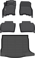 GINOWY-Floor Mats with Cargo Liner for Nissan Leaf 2018-2025, All Weather 2024 Leaf Car Floor Mats Full Set Custom Cargo Liner TPE Rubber Trunk Mat Trunk Liner, Leaf Accessories Mats