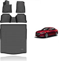 KELCSEECS® Floor Mats & Cargo Liner Custom for 2014 2015 2016 2017 2018 2019 2020 2021 Mazda 6 All Weather Protection TPE Floor Liners Front & Rear Row Full Set Mazda 6 Accessories Black