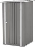 Patiowell 3 x 3 FT Outdoor Storage Shed,Small Garden Tool Storage Shed with Sloping Roof and Single Lockable Door, Outdoor Shed for Backyard Garden Patio Lawn, Grey