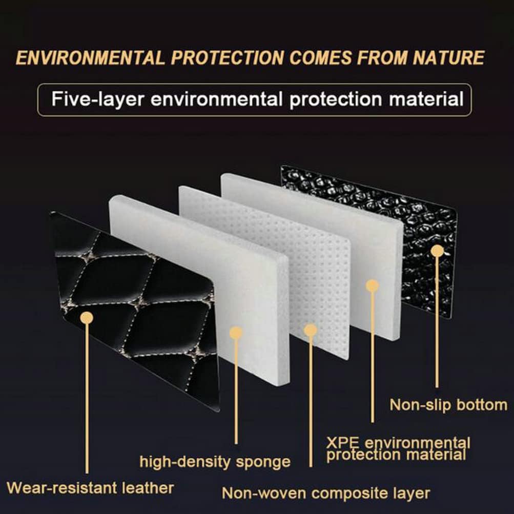 Luxury Leather Car Floor Mats (Orange) - Custom Fit for 99.9% Sedan SUV Sports, All-Weather Liners, 3D Mats, Waterproof, Non-Slip