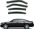 Smoke Side Window Visors Compatible with 06-10 Dodge Charger Sun/Rain Guards Wind Deflector 4pc