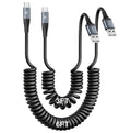USB Type C Charger Cable Fast Charging [3FT+6FT], 2Pack Coiled USB A to USB C Charger Cable for Car Android Auto USB C Charger Cord, USBC Cable Compatible with iPhone 16/15/Samsung Galaxy A10e A20 S20