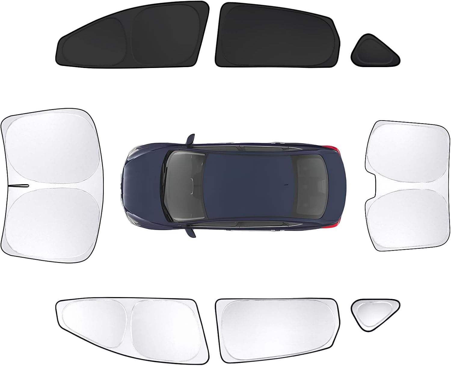 8pcs Car Window Shades for Nissan Sentra 2014-2019 Accessories,Windshield Side Rear Full Sunshade,Sun Visor UV Blocking, Privacy Protection and Blackout for Camping Outdoor