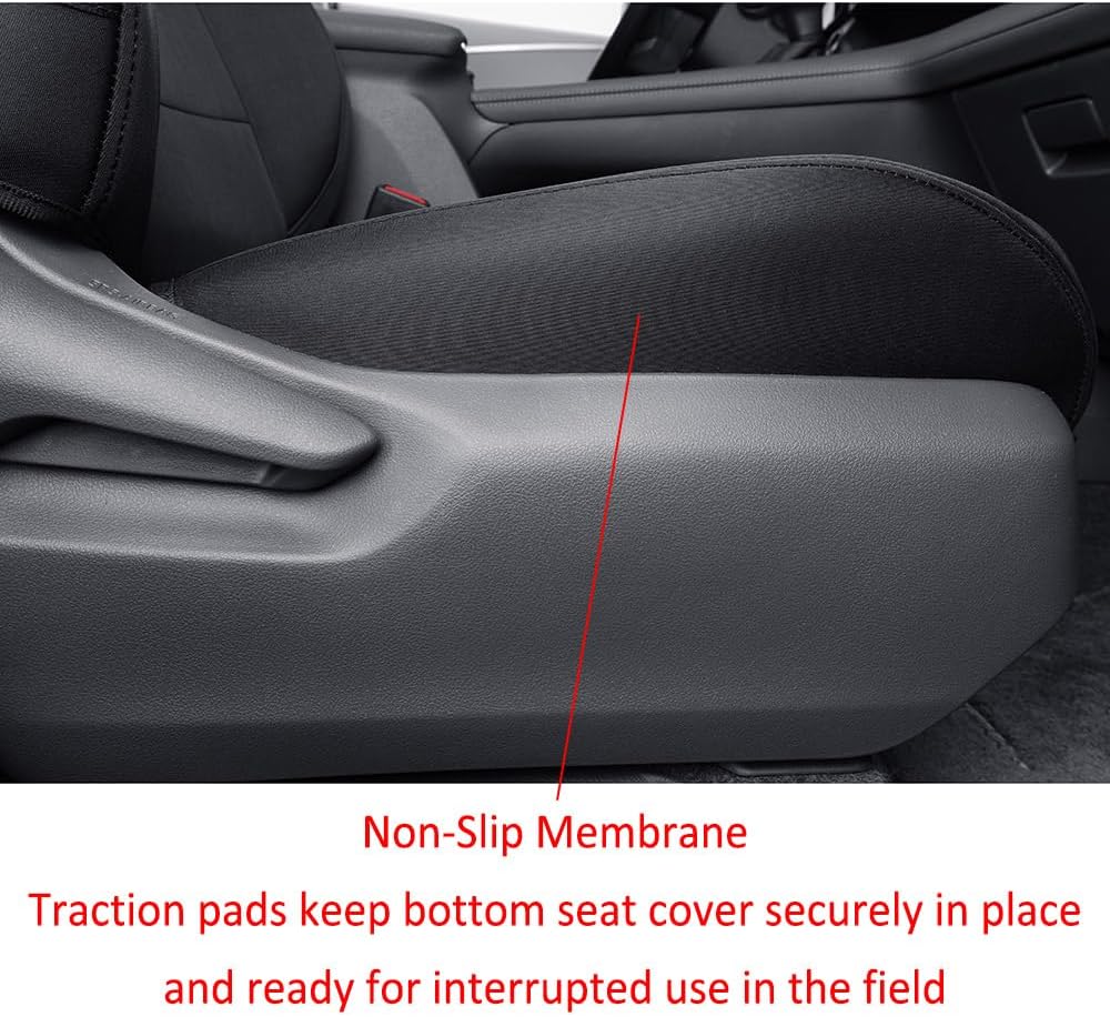 EKR Sienna Seat Covers for 2011-2020 Toyota Sienna L,LE,XLE,Limited,7 Seats,2nd Row Captain Seats W/NO Legrest,Waterproof Car Seat Cover Full Set,Car Seat Protectors- Three Row,Neoprene (Black)