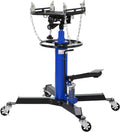Transmission Jack with 2 Stage Hydraulic Ram, 1322 LBS Hydraulic Telescoping Transmission Jack with Foot Pedal & 360° Swivel Wheels, Heavy-Duty Garage/Workshop Jacks for Car/Truck Repairs, Blue
