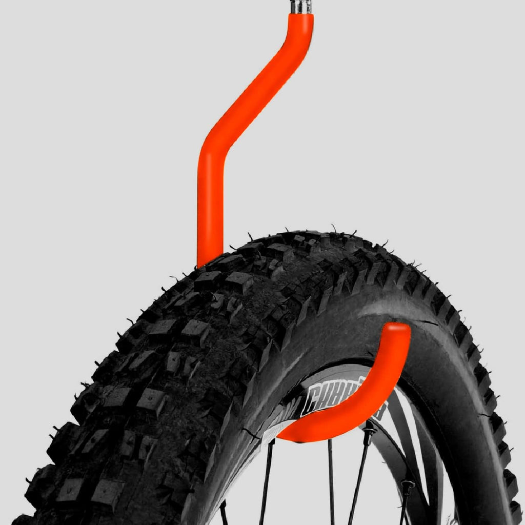 SMARTOLOGY Bike Storage Hook, Bike Hanger, Rubber Coated Heavy Duty Large Screw in Ceiling Hooks for Garage Wall, 4 Pack, Fits All Bike Types, Bike Racks & Stands