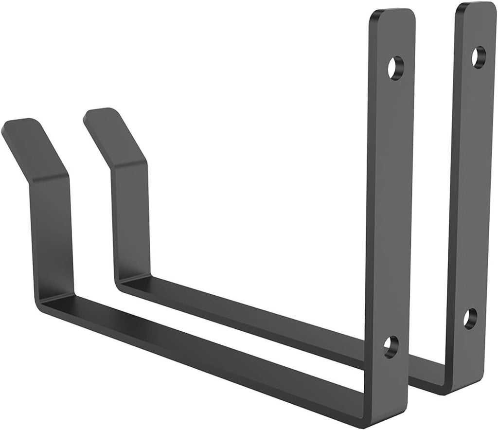 FLEXIMOUNTS 2 Pack Add On Storage Utility Hook Accessory for Garage Ceiling Rack, Max Weight Capacity up to 35lbs, Black