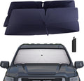 Windshield Sun Shade Umbrella for 2010-2025 Dodge RAM 2500/3500 Accessories: Custom Fit 240T Silver, Double Thickened, Foldable Window Sunshade, Ultimate 99% UV Blocking for Tradesman, Big Horn