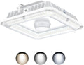 BBESTLED LED Canopy Light with Photocell, 60W 80W 100W Adjustable, ETL&DLC Listed 13500LM Carport Lights 5700K/5000K/4500K, AC100-277V IP65 Waterproof Canopy Light for Gas Station, Dusk to Dawn