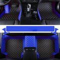 TAHALICustom Colors Car Floor Mats Black Pink for 99.9% Sedan SUV Sports， All-Weather Liners Car Floor mat，Luxury Leather Automotive Floor Mats (Black Blue mats,3D Floor Mats)