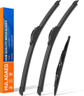 HULADAED® 21'' 21'' 10'' Windshield Wipers Replacement for Jeep Patriot 2017-2007,Silicone Front Rear Wiper blades for MY Car-All Weather & Quiet(3 PACK)
