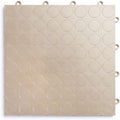 Big Floors RaceDeck CircleTrac, Interlocking Non-Slip Garage Flooring Tile, Durable, Modular, Heavy-Duty Copolymer, Easy Install (Beige, 24 Pack of 12 x 12" Tiles)
